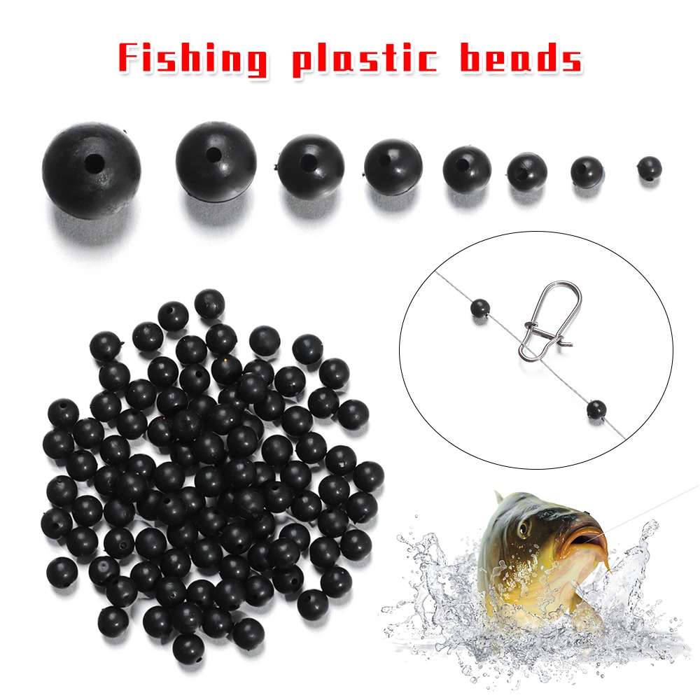 Fishing Lure Soft Plastic - 100 قطعة/الوحدة الصيد الخرز الفضاء سدادة