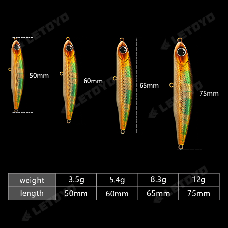 LETOYO غرق قلم رصاص 17 جرام 12 - مراجعة Fishing Lure Swimbait وسعره