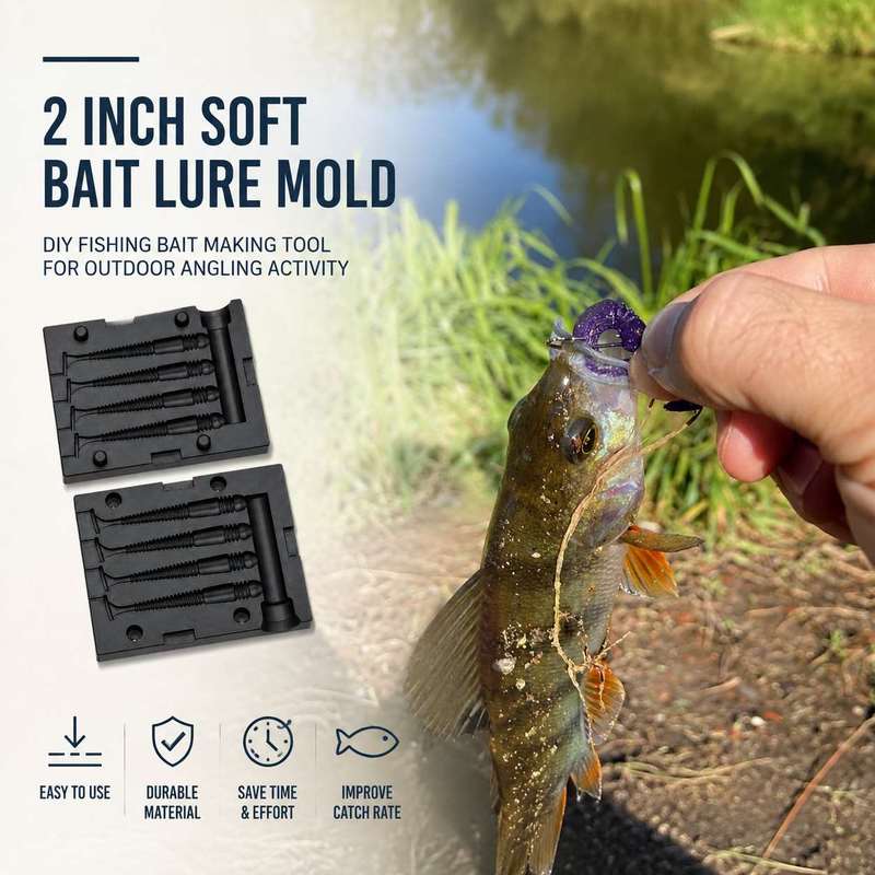 قالب طُعم ناعم بحجم 2 بوصة، أد - مراجعة Fishing Lure Kit وسعره
